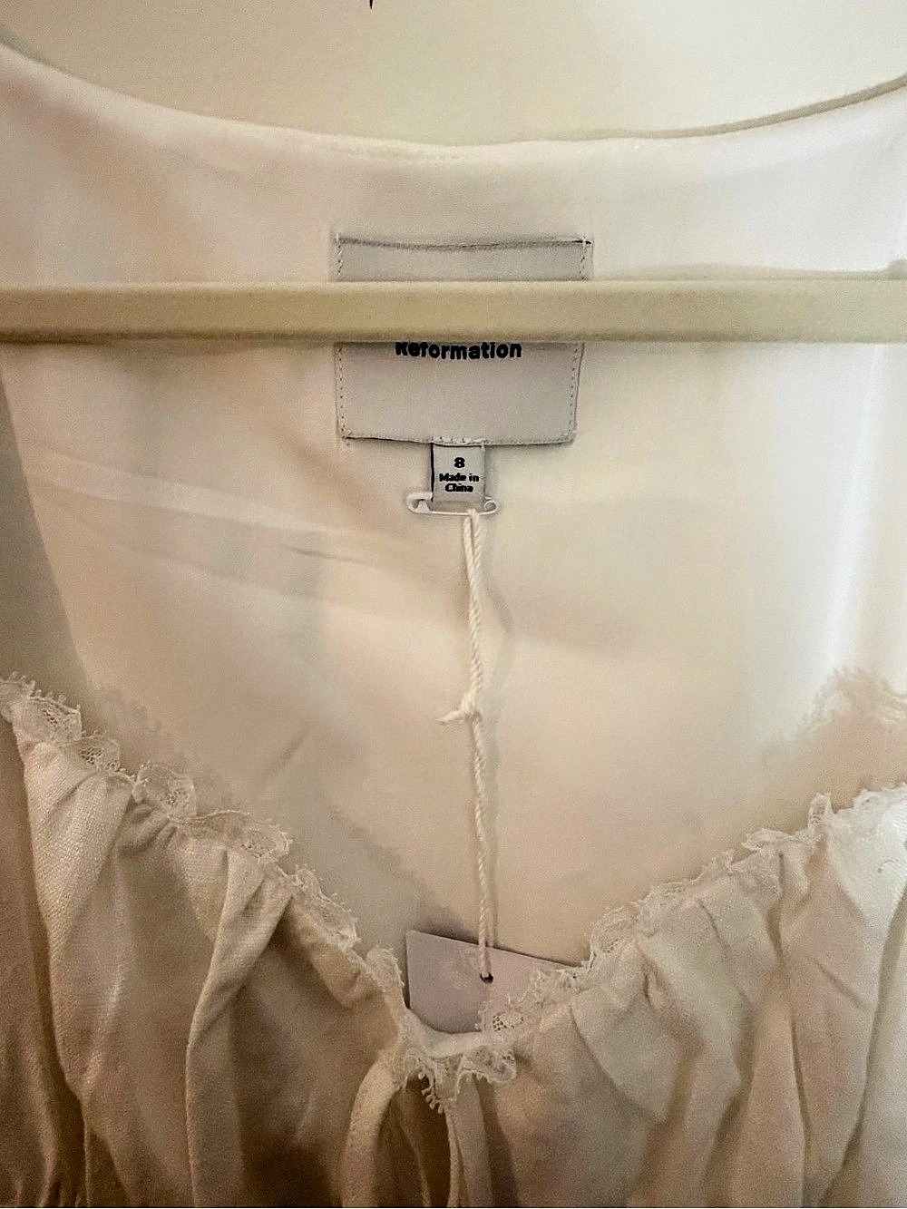 Reformation Linen Dress White Maxi Dress Size Medium - Picture 6 of 8